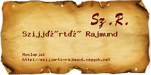 Szijjártó Rajmund névjegykártya